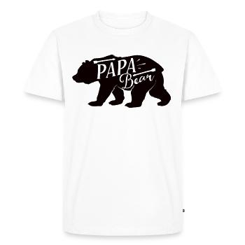 Daddy Bear - Men's Premium Organic T-Shirt - white - Front - Nico (187cm)