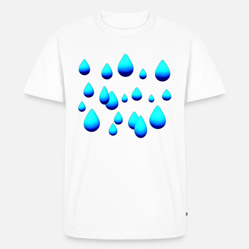 raindrop pattern - Men's Premium Organic T-Shirt - white