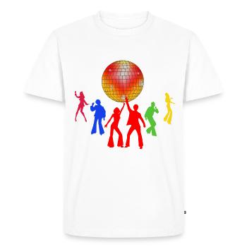Disco old times beautiful memories gift idea - Men's Premium Organic T-Shirt - white - Front - Nico (187cm)