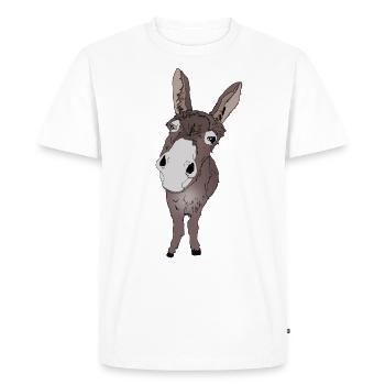 Idée cadeau drôle de conception d'âne pour des amis - T-shirt Premium bio Homme - blanc - Devant - Nico (187cm)