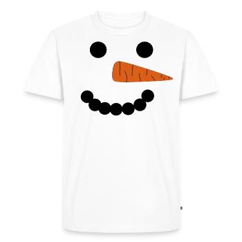 Hiver bonhomme de neige Apres Skiseux neige - T-shirt Premium bio Homme - blanc - Devant - Nico (187cm)