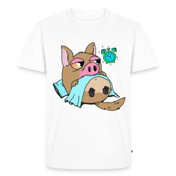 inner pig dog gift idea for new intentions - Men's Premium Organic T-Shirt - white - Front - Nico (187cm)
