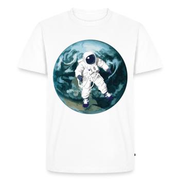 Astronaut Before Earth | Space universe space travel - Men's Premium Organic T-Shirt - white - Front - Nico (187cm)