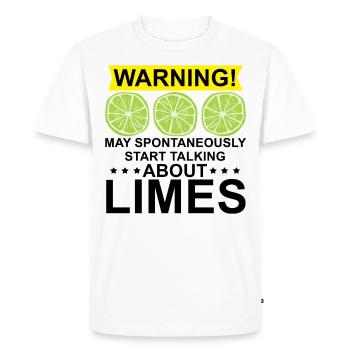 Limette Cadeau - T-shirt Premium bio Homme - blanc - Devant - Nico (187cm)