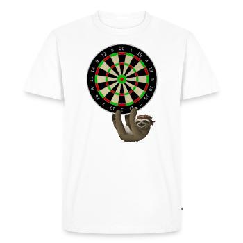 Joueur de fléchettes - T-shirt Premium bio Homme - blanc - Devant - Nico (187cm)