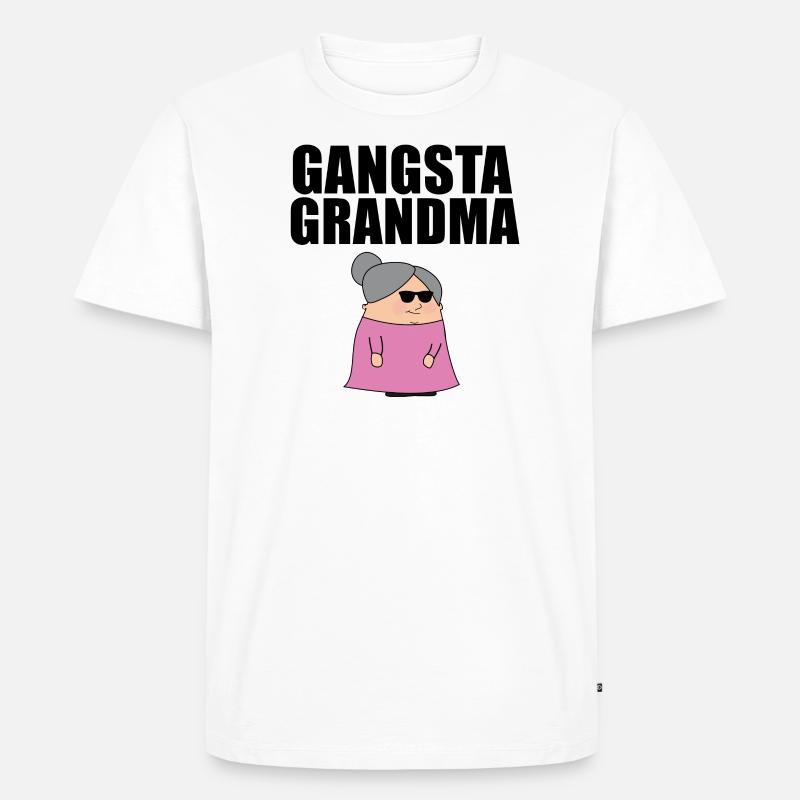 Coolste Großmutter Oma Gangster Geschenk - Männer Premium Bio T-Shirt - Weiß