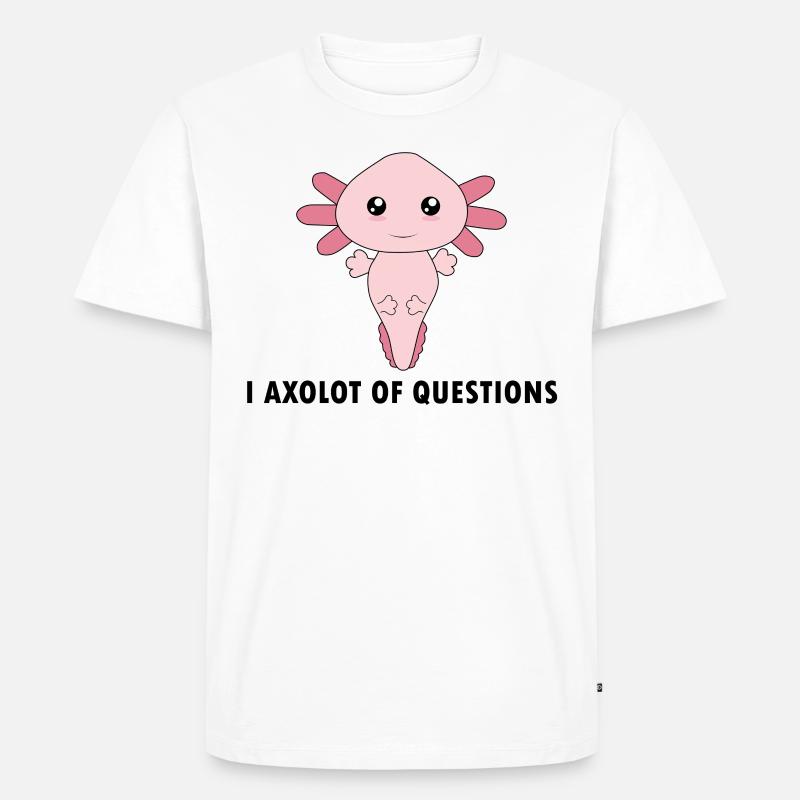 Axolotl Geschenk - Männer Premium Bio T-Shirt - Weiß
