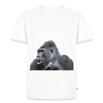 Gorilla Silberrücken Affe - Männer Premium Bio T-Shirt - Weiß - Vorne - Nico (187cm)