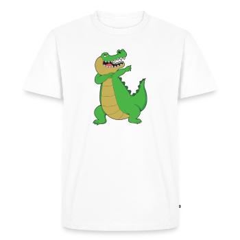 crocodile - T-shirt Premium bio Homme - blanc - Devant - Nico (187cm)