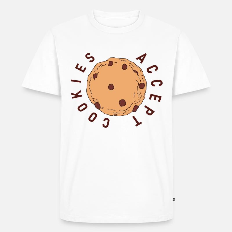 Accepter les biscuits - T-shirt Premium bio Homme - blanc