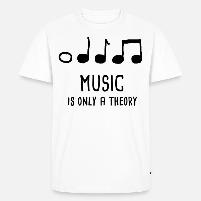 Musik Spruch Geschenk - Männer Premium Bio T-Shirt - Weiß