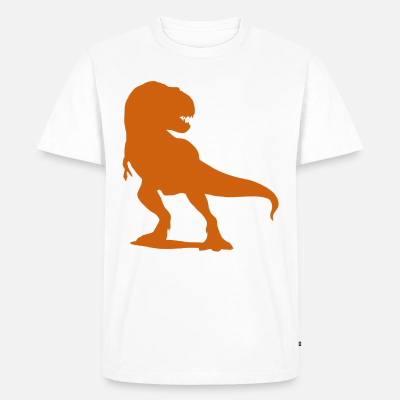 T-Rex - Männer Premium Bio T-Shirt - Weiß
