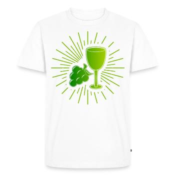 Vignes - T-shirt Premium bio Homme - blanc - Devant - Nico (187cm)