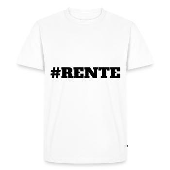pension - Men's Premium Organic T-Shirt - white - Front - Nico (187cm)