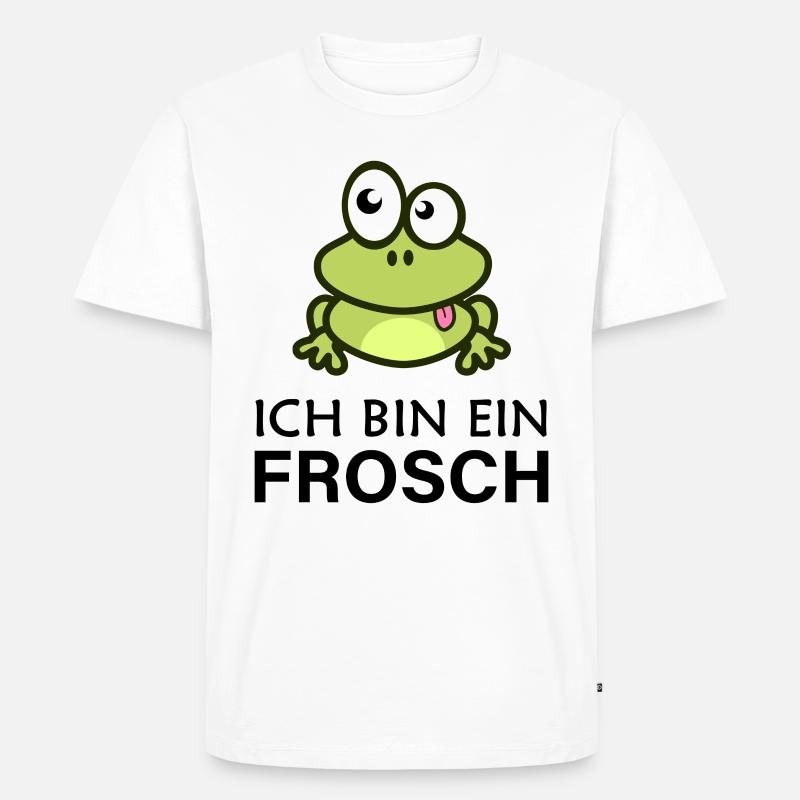 Ich bin ein Frosch - Männer Premium Bio T-Shirt - Weiß