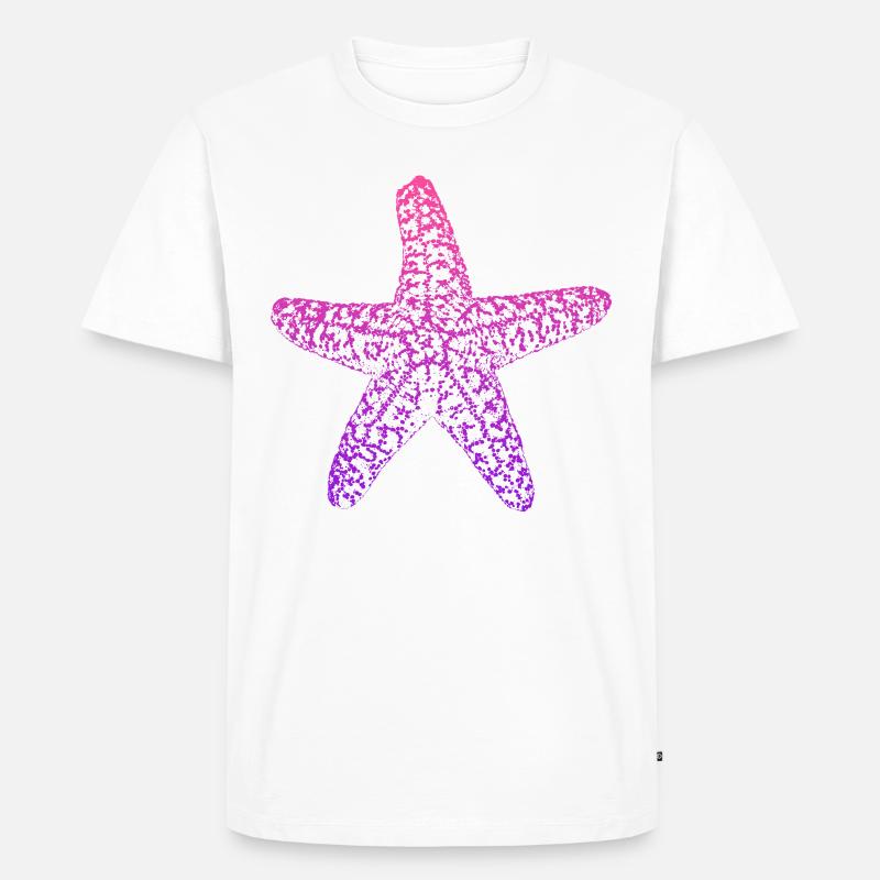 Seestern - Männer Premium Bio T-Shirt - Weiß