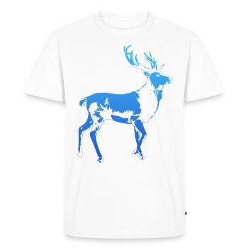 cerf - T-shirt Premium bio Homme - blanc - Devant - Nico (187cm)