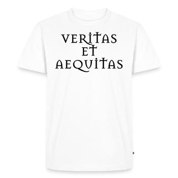 veritas et aequitas dictons latins latin - T-shirt Premium bio Homme - blanc - Devant - Nico (187cm)