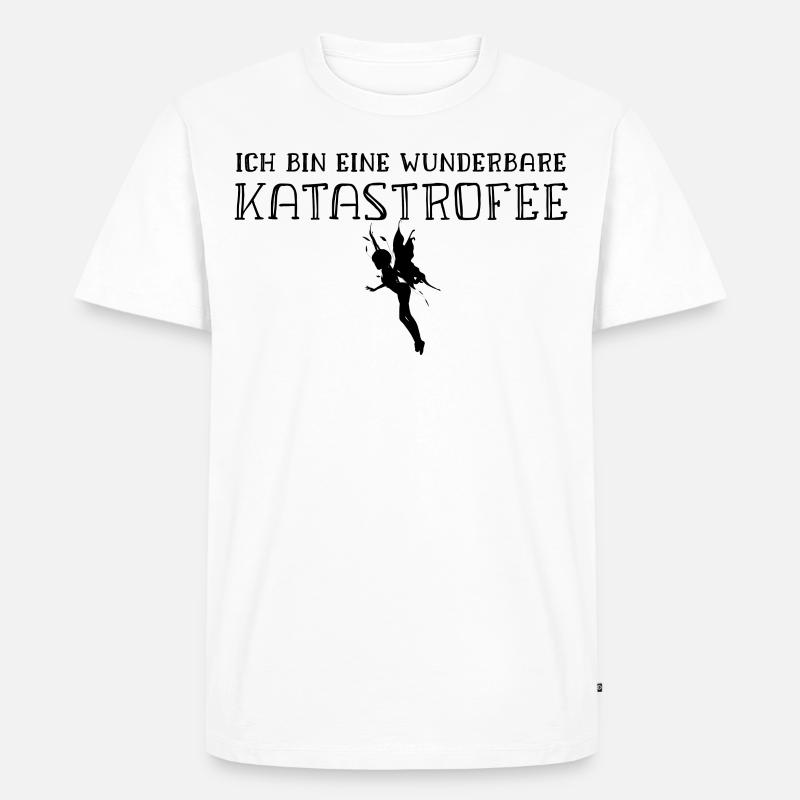 Ich bin eine KatastroFee Katastrophe Fee T-Shirt - Männer Premium Bio T-Shirt - Weiß