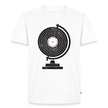 DJ save the vinyl - Men's Premium Organic T-Shirt - white - Front - Nico (187cm)