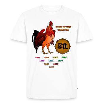 Year of the Rooster Gift idea for zodiac fans - Men's Premium Organic T-Shirt - white - Front - Nico (187cm)