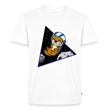 Espace cadeau Otter Space Astronaut Planet - T-shirt Premium bio Homme - blanc - Devant - Nico (187cm)