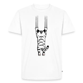 Claws Cat Cats Hangover Pets Paw - Men's Premium Organic T-Shirt - white - Front - Nico (187cm)