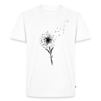 Black flower - Men's Premium Organic T-Shirt - white - Front - Nico (187cm)
