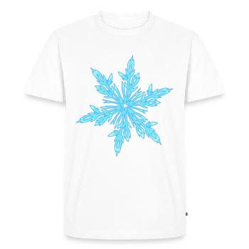 Ice crystal - Men's Premium Organic T-Shirt - white - Front - Nico (187cm)
