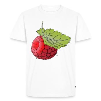 Delicious raspberry gift idea for fruit salad fans - Men's Premium Organic T-Shirt - white - Front - Nico (187cm)