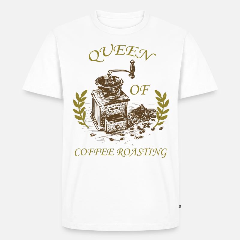 Coffee Roasting Gift Idea - Men's Premium Organic T-Shirt - white