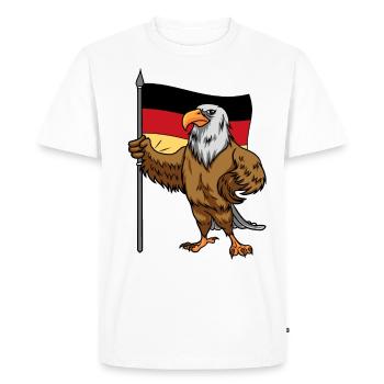 Eagle Bird Allemagne Pays du drapeau UE Europe - T-shirt Premium bio Homme - blanc - Devant - Nico (187cm)