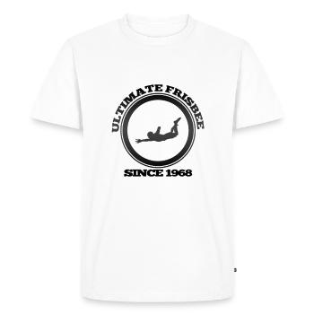 Frisbee - T-shirt Premium bio Homme - blanc - Devant - Nico (187cm)