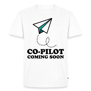 Pilot - Co-Pilot Coming Soon - Men's Premium Organic T-Shirt - white - Front - Nico (187cm)