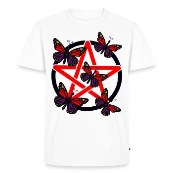 Pentagrammes vaudou sorcières - T-shirt Premium bio Homme - blanc - Devant - Nico (187cm)