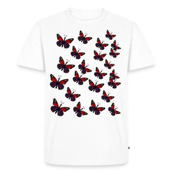 Papillons Insectes Insectes Papillon - T-shirt Premium bio Homme - blanc - Devant - Nico (187cm)
