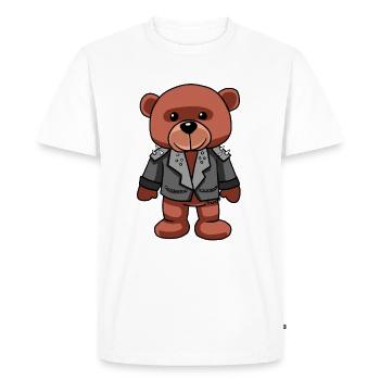 Teddy Punk - T-shirt Premium bio Homme - blanc - Devant - Nico (187cm)