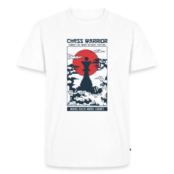 Reine guerrière d'échecs de temple - T-shirt Premium bio Homme - blanc - Devant - Nico (187cm)