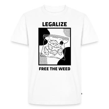 Légaliser Weed - T-shirt Premium bio Homme - blanc - Devant - Nico (187cm)
