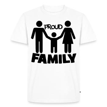 Family, family - Men's Premium Organic T-Shirt - white - Front - Nico (187cm)