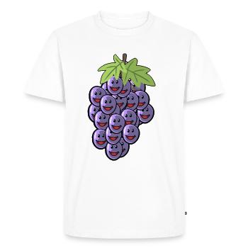 raisins raisins raisin vigne - T-shirt Premium bio Homme - blanc - Devant - Nico (187cm)