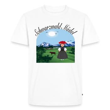 Schwarzwald-Mädel Bollenhut Patrie Tradition - T-shirt Premium bio Homme - blanc - Devant - Nico (187cm)