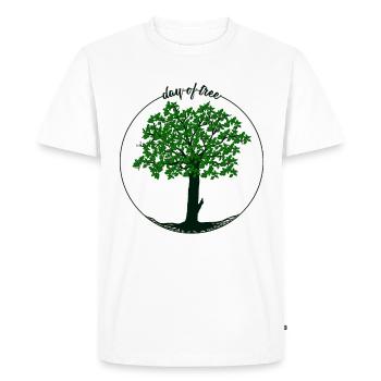 Beautiful tree for the day of the tree Gift idea - Men's Premium Organic T-Shirt - white - Front - Nico (187cm)