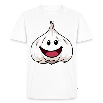 Garlic Garlic Vegetables Garlic Clove Onion - Men's Premium Organic T-Shirt - white - Front - Nico (187cm)