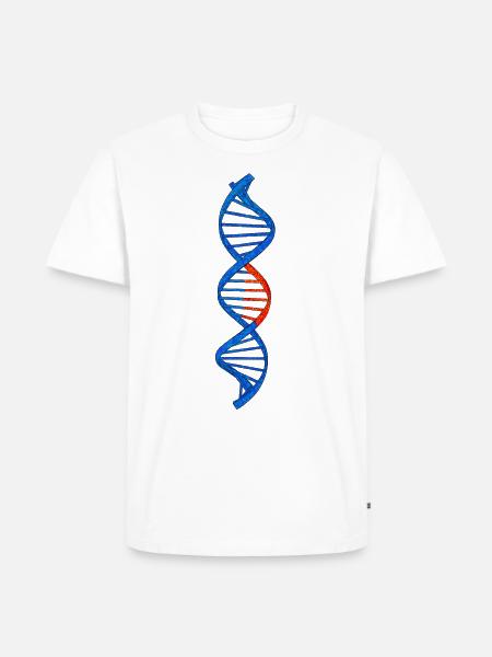 Double helix DNA DNA Test Gaveidee til forskere - Herre Premium økologisk T-shirt - hvid