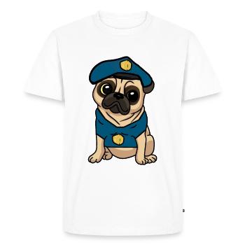 policier police chiens professions chiens chiens travail - T-shirt Premium bio Homme - blanc - Devant - Nico (187cm)