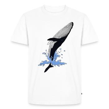 baleine sauteuse beauté idée cadeau nature - T-shirt Premium bio Homme - blanc - Devant - Nico (187cm)