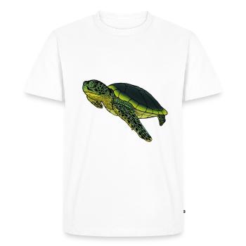 Vieille tortue avec animaux d'expérience idée cadeau - T-shirt Premium bio Homme - blanc - Devant - Nico (187cm)
