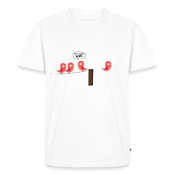 Oiseaux Wifi - Oiseaux Wi-Fi - T-shirt Premium bio Homme - blanc - Devant - Nico (187cm)