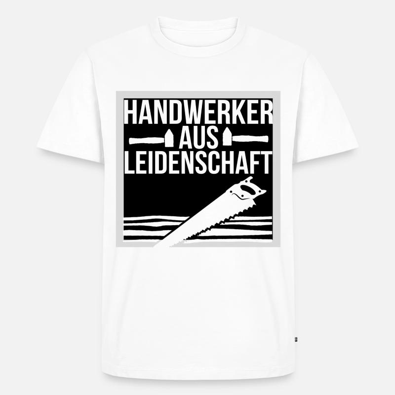 Handwerker - Männer Premium Bio T-Shirt - Weiß